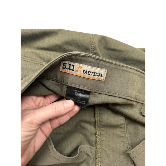 5.11 Tactical Olive Green Herringbone Utility Cargo Pants Mens Size 40x30 - Picture 6 of 15